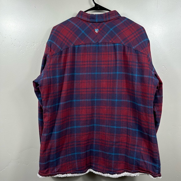 KUHL Women’s Sherpa Lined Flannel Jacket Size XL - Red Plaid - Button Up - Picture 2 of 7